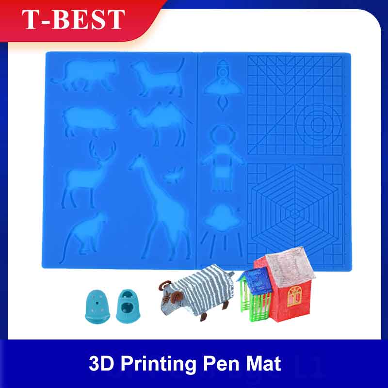 3D 프린팅 펜 매트 식품 등급 실리콘 패드, 다목적 소프트 실리콘 3D 드로잉 템플릿 복사 보드